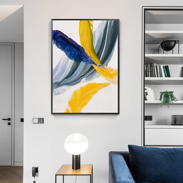 Feathers of Hope Colorful HD - Canvas Wall Art Painting | Bowlift