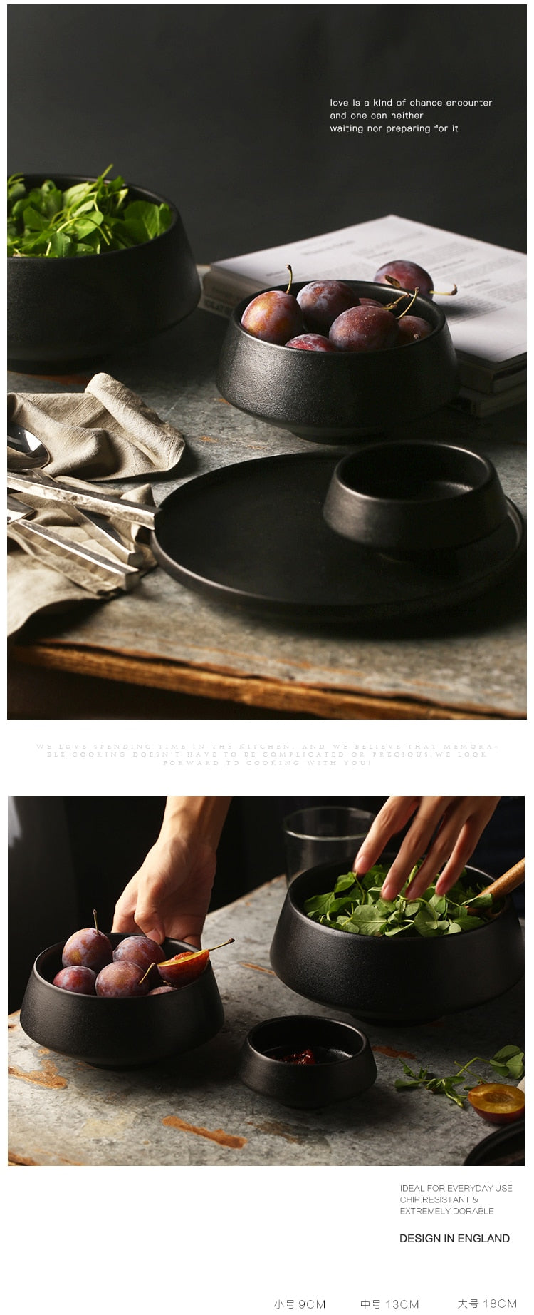 BowLift | Elegant Matte Black Snack Bowl