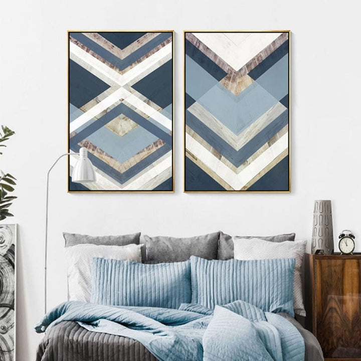 Geometric POP Triangle - Canvas Wall Art Painting | Bowlift