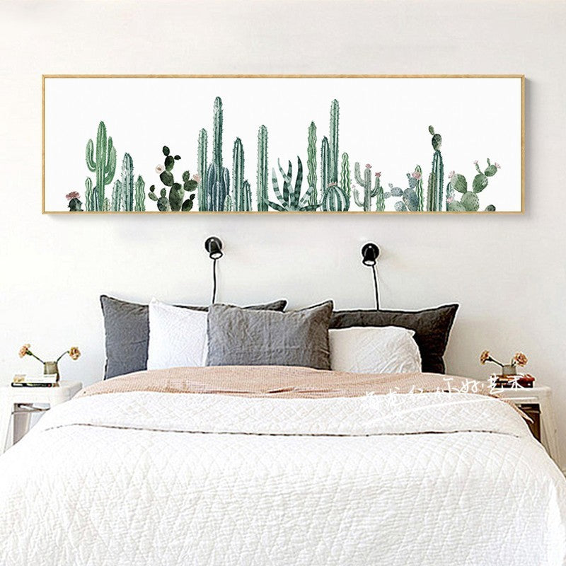Nordic Cactus Flower Poster Plant - Canvas Wall Art Painting | Bowlift