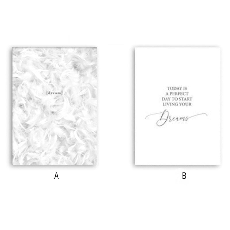White Leather Poster and Print - Canvas Wall Art Painting | Bowlift