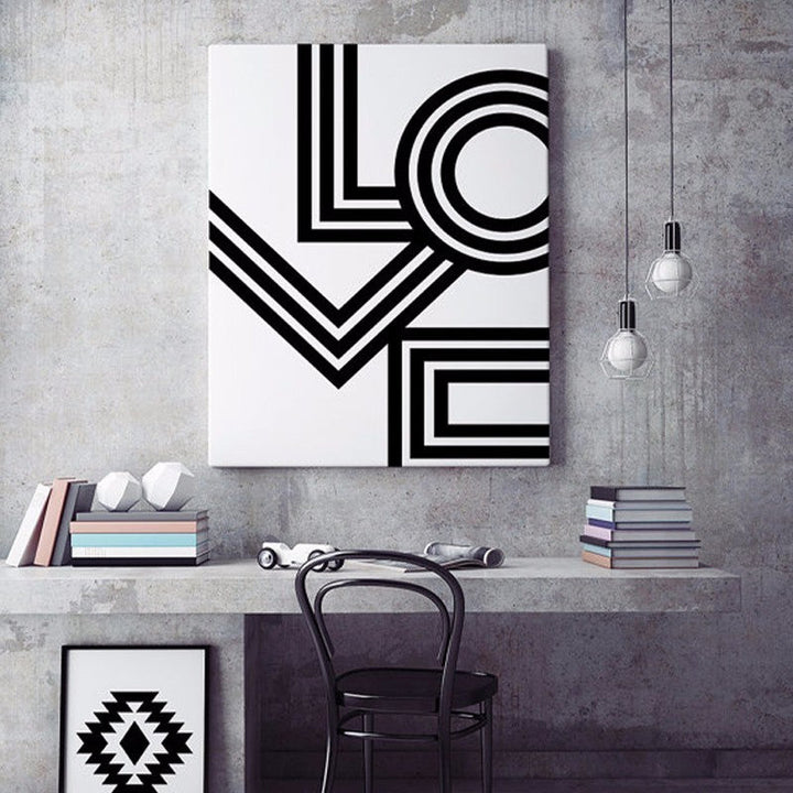 Love Wall Art Minimalist - Canvas Wall Art Painting | Bowlift