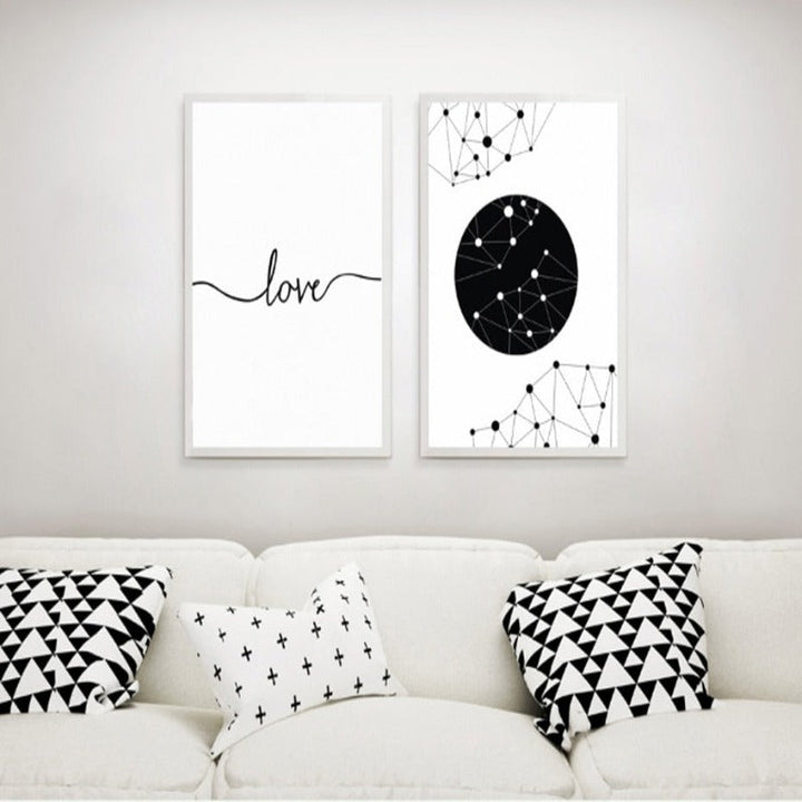 Love For Geometry - Canvas Wall Art Painting | Bowlift