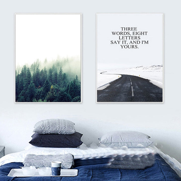 New Nordic Seaside Forest - Canvas Wall Art Painting | Bowlift