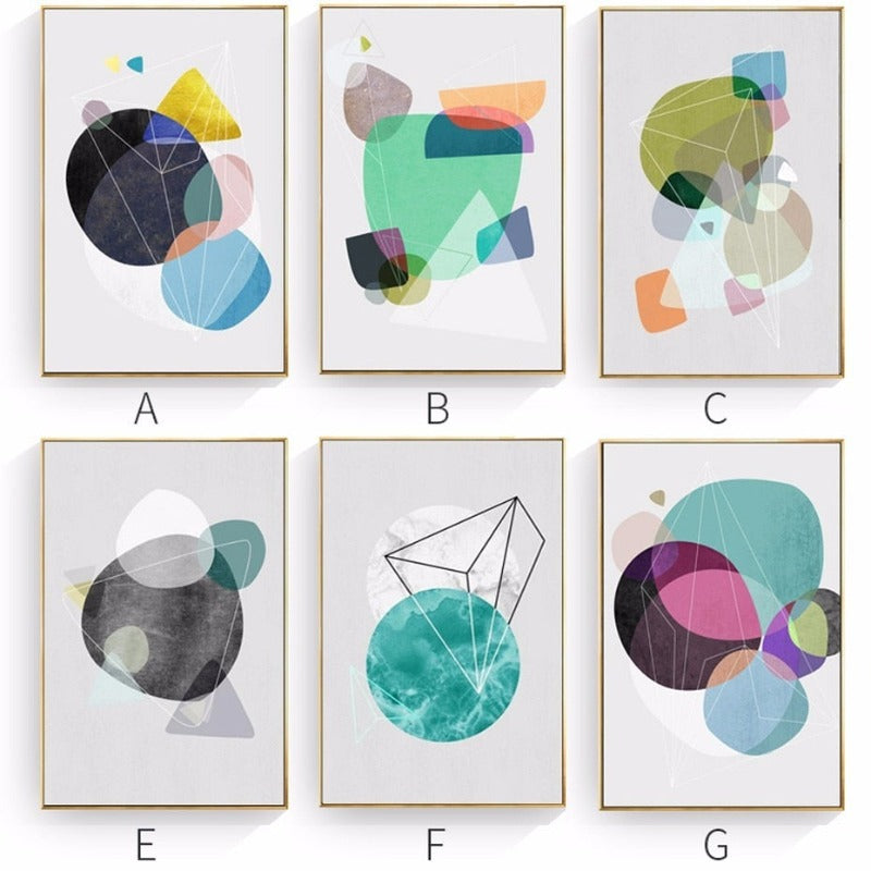 Geometric Nordic - Canvas Wall Art Painting | Bowlift