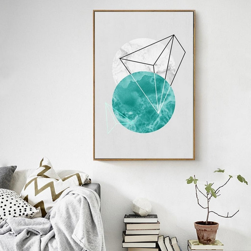 Geometric Nordic - Canvas Wall Art Painting | Bowlift
