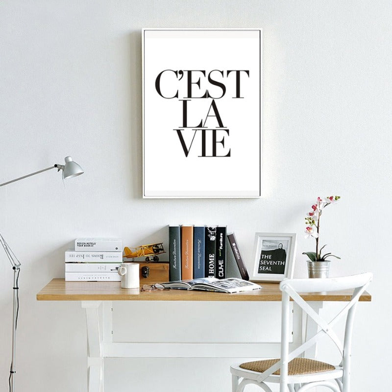 C'est La Vie - Canvas Wall Art Painting | Bowlift