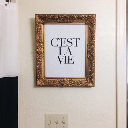 C'est La Vie - Canvas Wall Art Painting | Bowlift