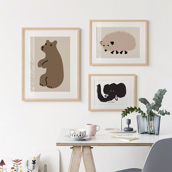 Woodland Animals - Canvas Wall Art Painting | Bowlift