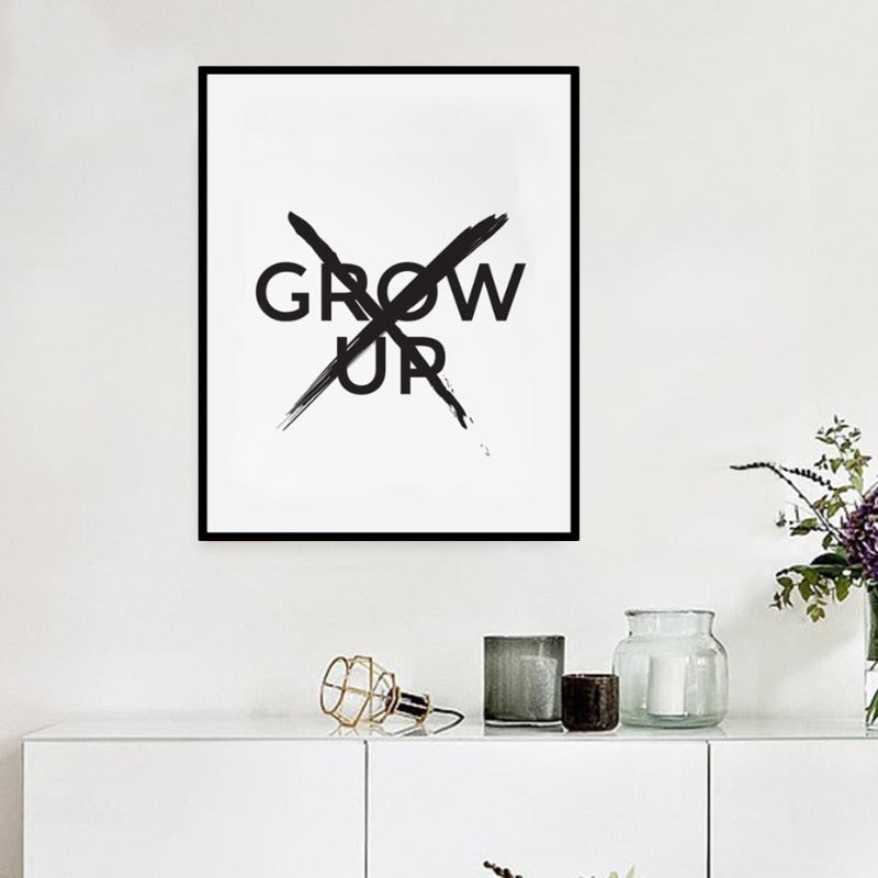 Don't Wanna Grow Up - Canvas Wall Art Painting | Bowlift