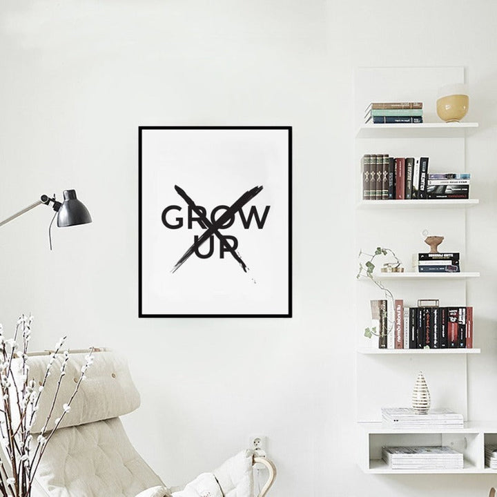 Don't Wanna Grow Up - Canvas Wall Art Painting | Bowlift