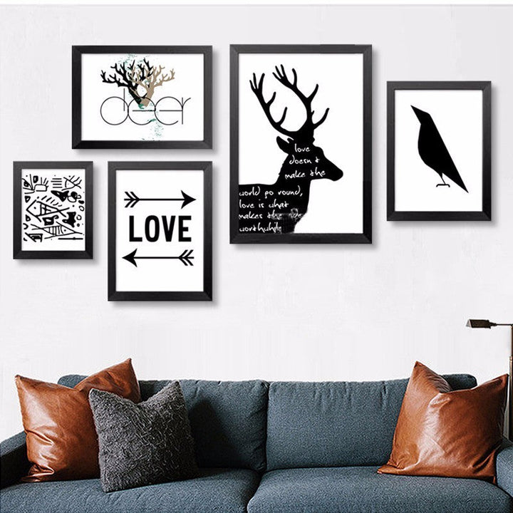 Let's Live Deer - Canvas Wall Art Painting | Bowlift