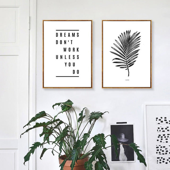 Nordic Scandinavia Palm Leaves Plants Dreams Quote | Bowlift