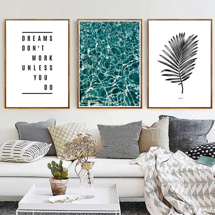 Nordic Scandinavia Palm Leaves Plants Dreams Quote | Bowlift
