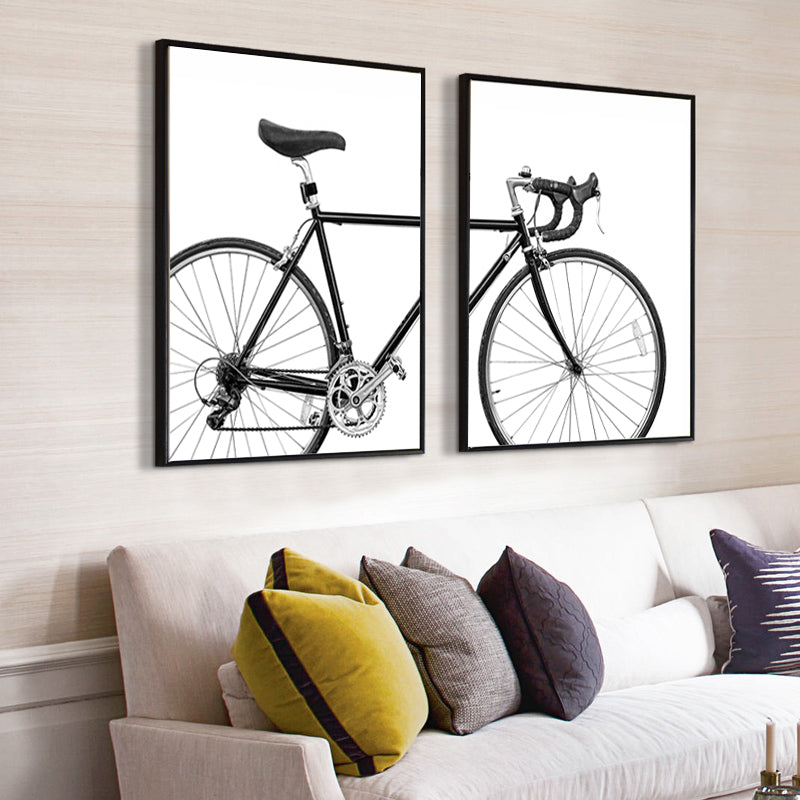 Minimalist Bike Print - Canvas Wall Art Painting | Bowlift