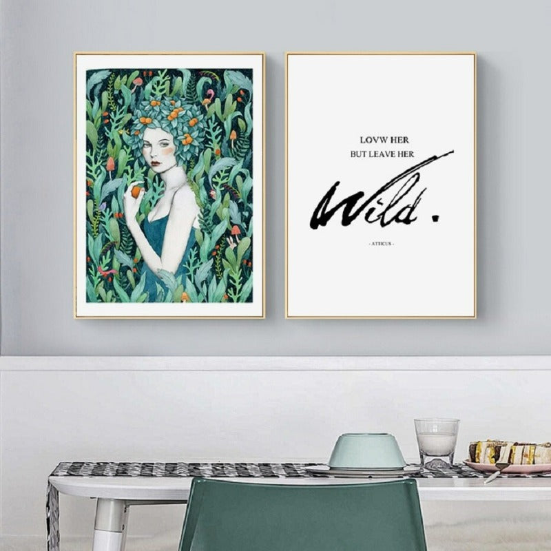 Nordic Refresh Girl Poster Wall Print - Canvas Wall Art Painting | Bowlift