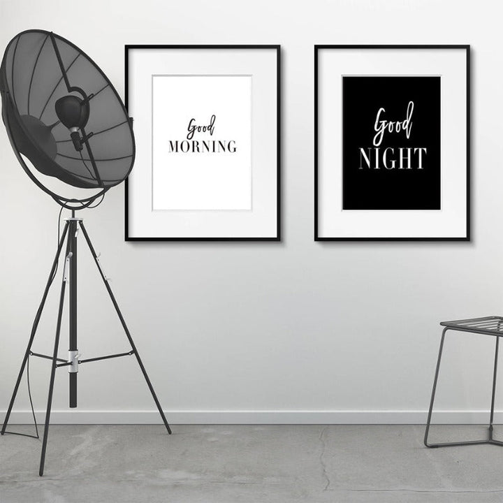 Good Morning Good Night - Canvas Wall Art Painting | Bowlift