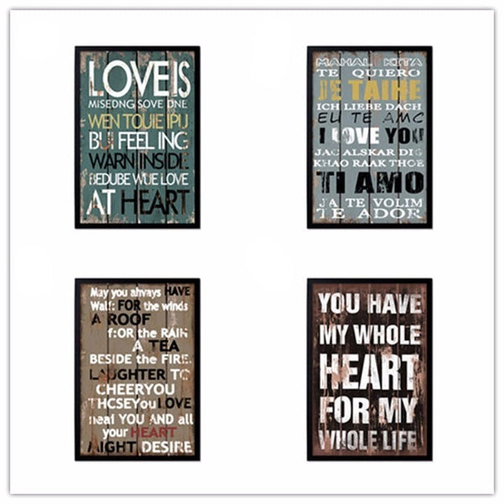 Vintage Europe Posters Love - Canvas Wall Art Painting | Bowlift