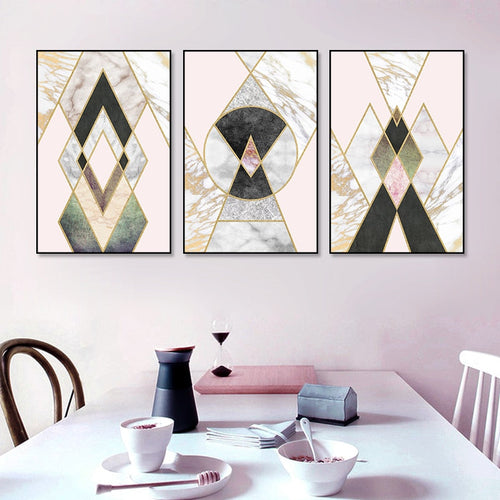 POP Pink Marble - Canvas Wall Art Painting | Bowlift