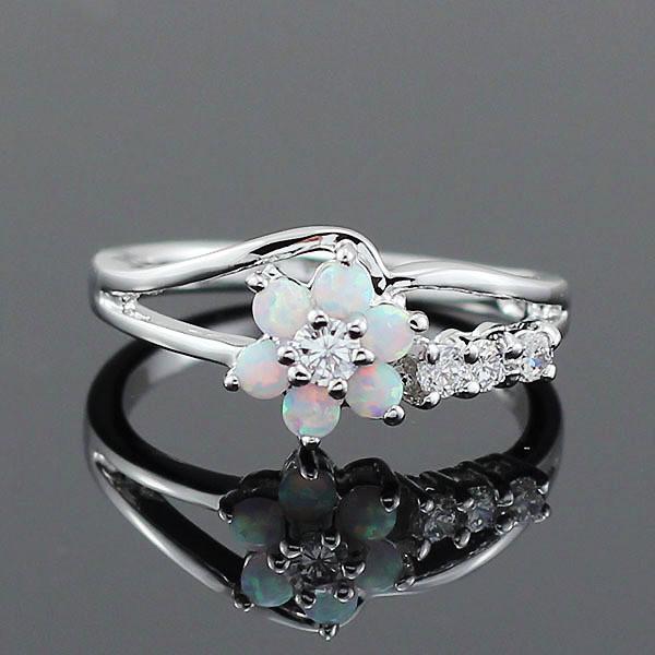 Flower Fire Opal Rings | Bowlift