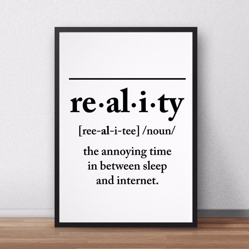 Definition Of Reality - Canvas Wall Art Painting | Bowlift