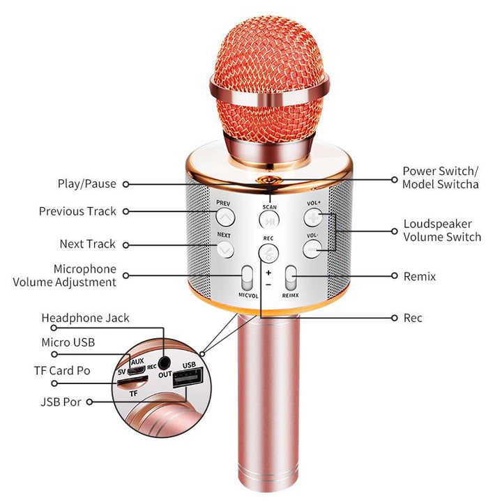 Nolae - Bluetooth Karaoke Microphone | Bowlift