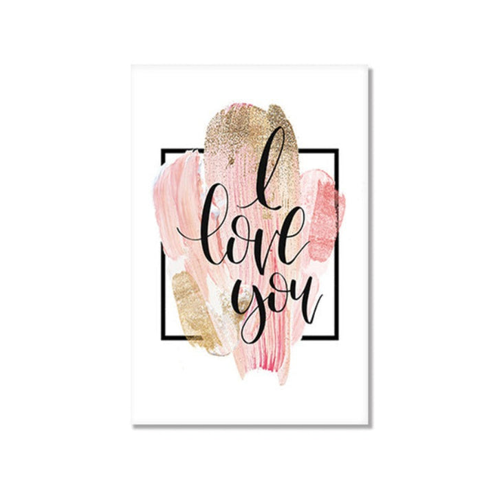 Modern Pink Peony Flower Quote - Canvas Wall Art Painting | Bowlift