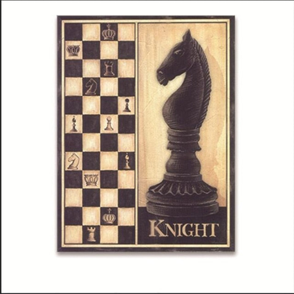 Modern Simple Chess - Canvas Wall Art Painting | Bowlift