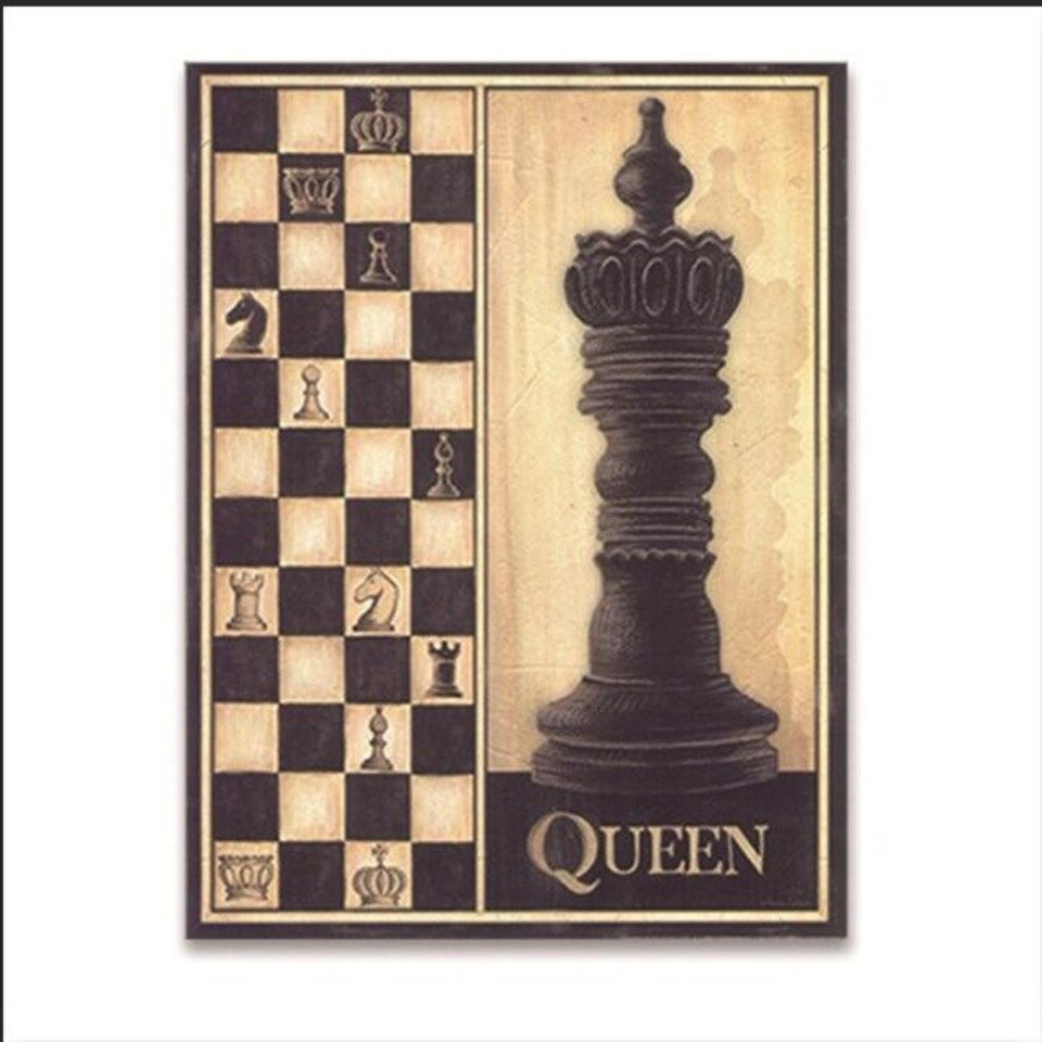 Modern Simple Chess - Canvas Wall Art Painting | Bowlift