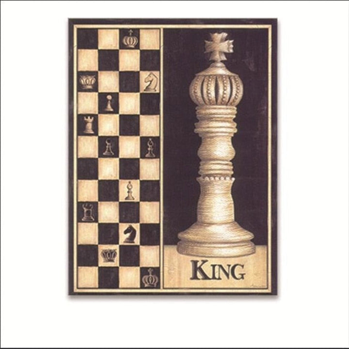 Modern Simple Chess - Canvas Wall Art Painting | Bowlift