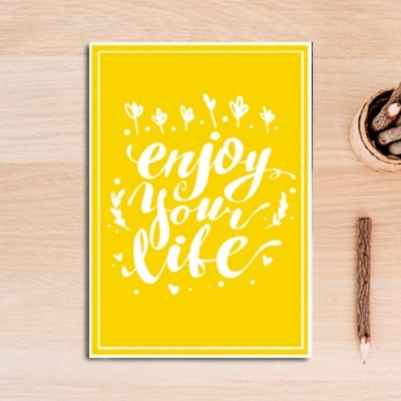 Food Tea Poster Life Quote Yellow Background - Canvas Wall Art Painting | Bowlift