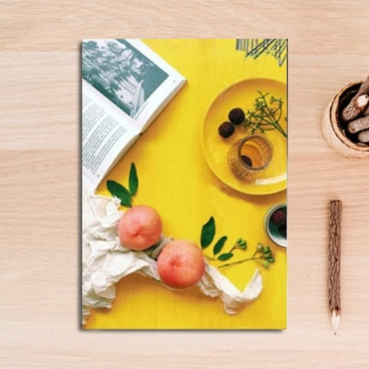 Food Tea Poster Life Quote Yellow Background - Canvas Wall Art Painting | Bowlift