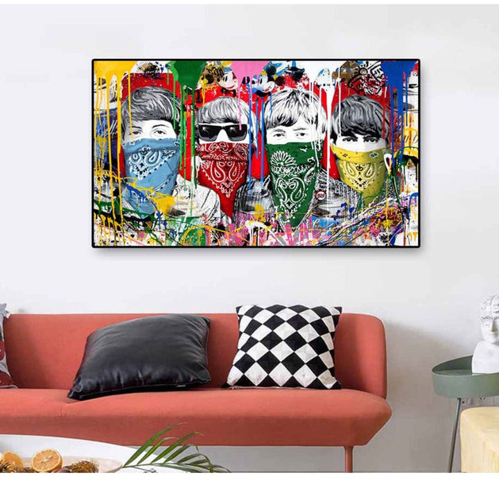 Street Graffiti - Canvas Wall Art Painting | Bowlift