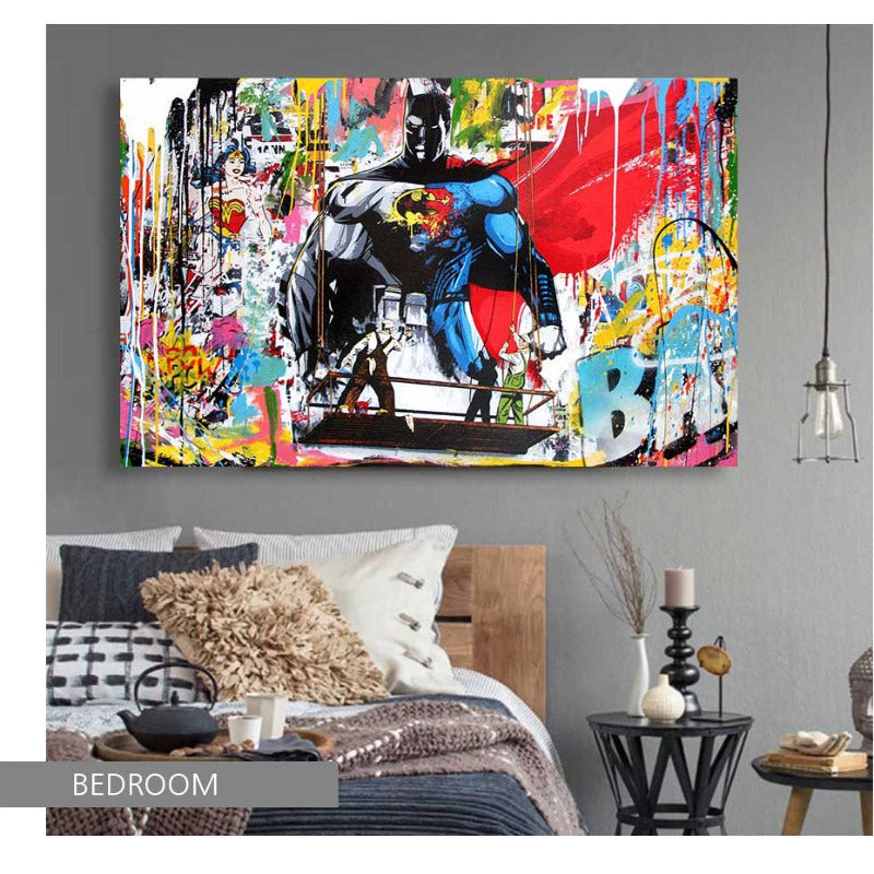 Street Graffiti - Canvas Wall Art Painting | Bowlift