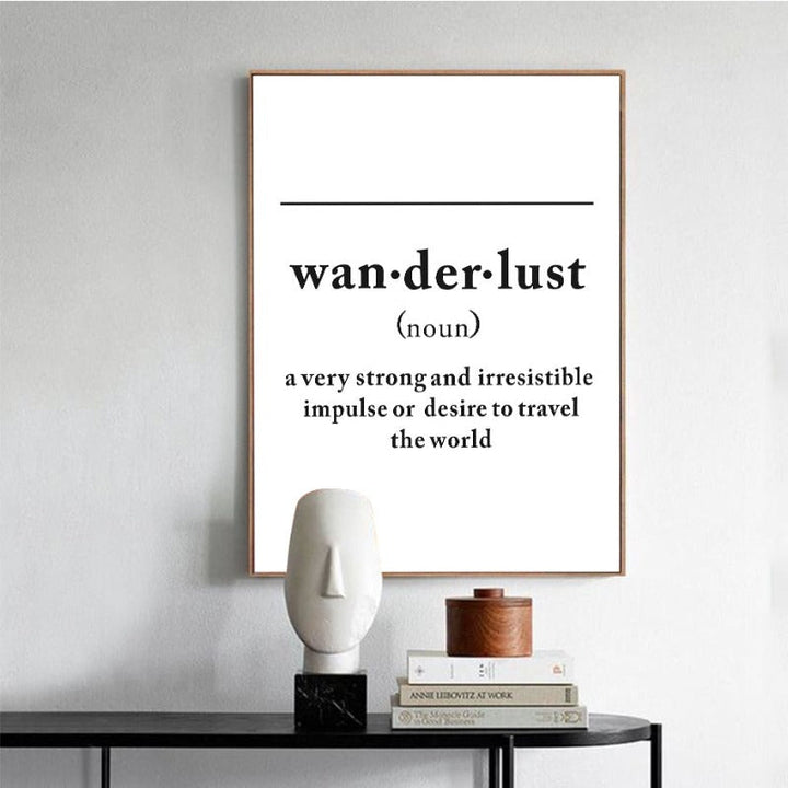 Definition Of Wanderlust - Canvas Wall Art Painting | Bowlift
