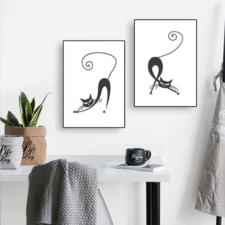 Dancing Cats - Canvas Wall Art Painting | Bowlift