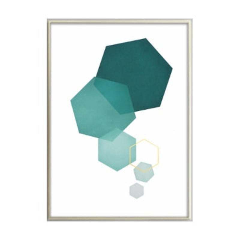 Scandinavian Landscape Geometry Abstract - Canvas Wall Art Painting | Bowlift