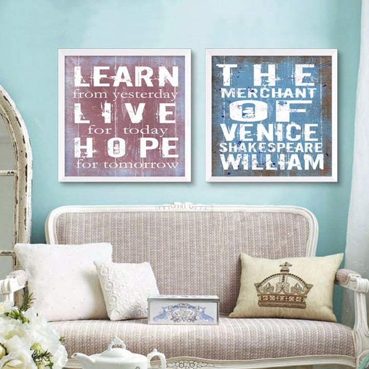 Vintage Inspiring Quotes - Canvas Wall Art Painting | Bowlift