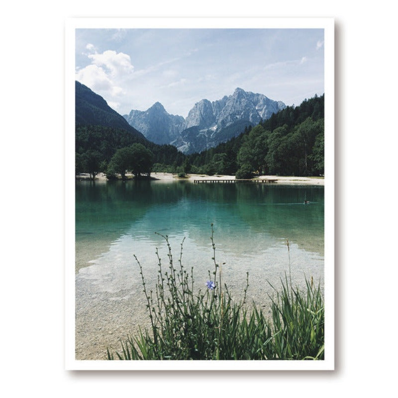 Scandinavia Peony Floral Landscape - Canvas Wall Art Painting | Bowlift