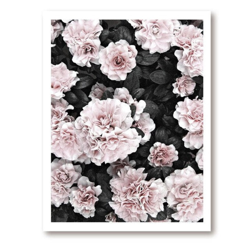 Scandinavia Peony Floral Landscape - Canvas Wall Art Painting | Bowlift