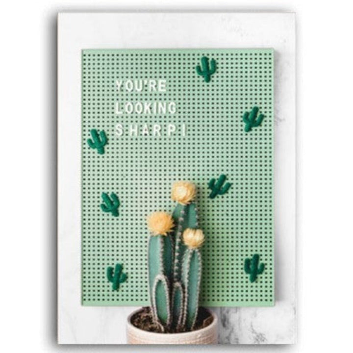 Scandinavia Cactus - Canvas Wall Art Painting | Bowlift