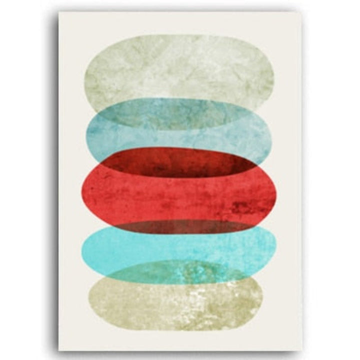 Watercolor Abstract Geometric - Canvas Wall Art Painting | Bowlift