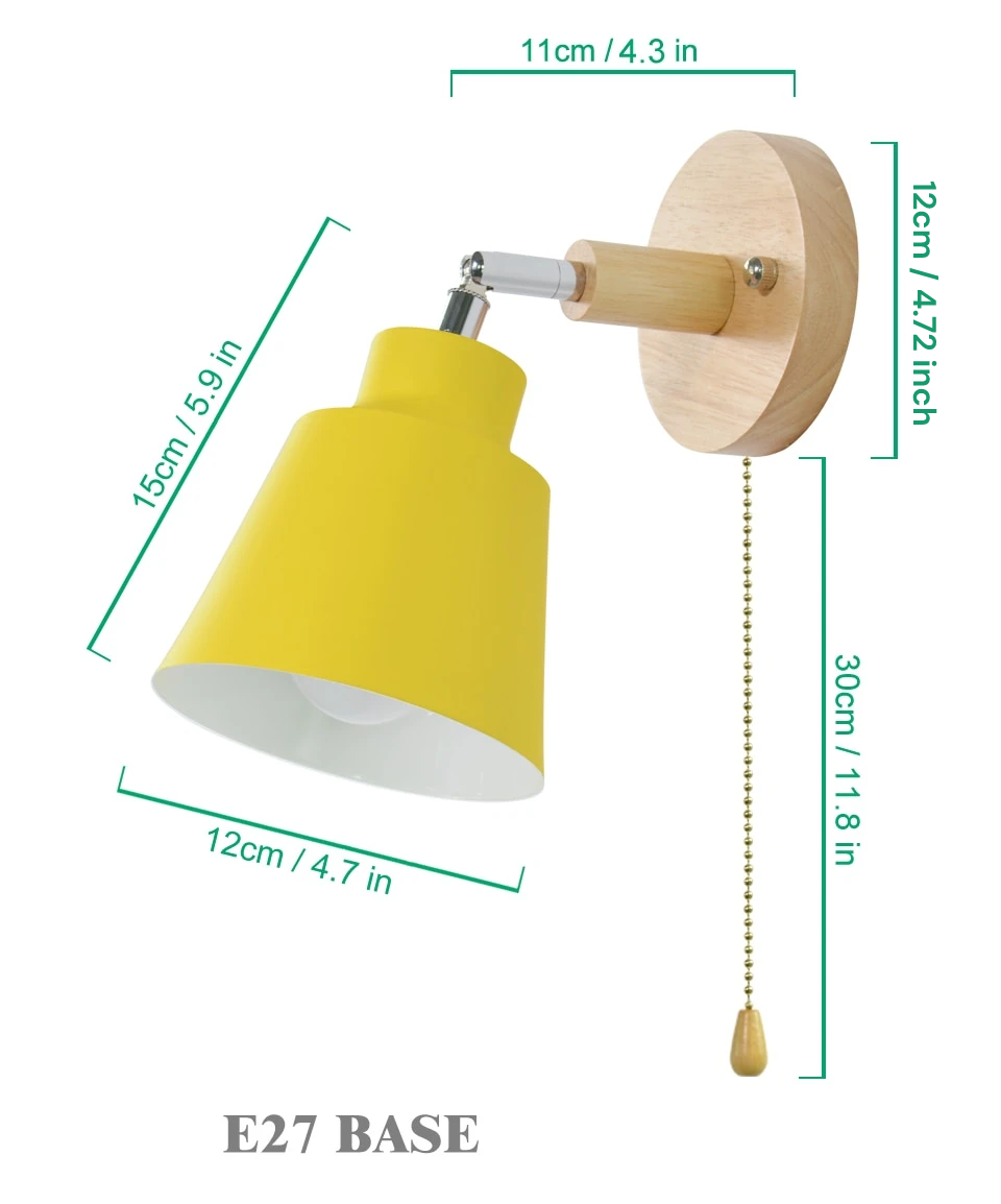 BowLift | Rotatable Collin Wall Light with Pull Chain Switch