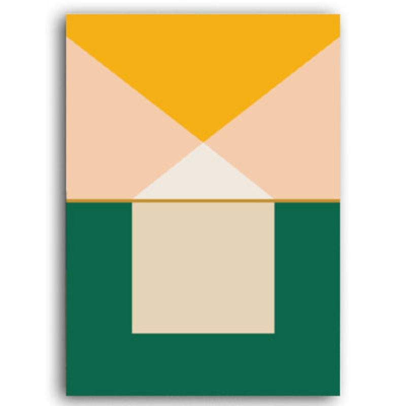 Modern Scandinavia Abstract Triangles - Canvas Wall Art Painting | Bowlift