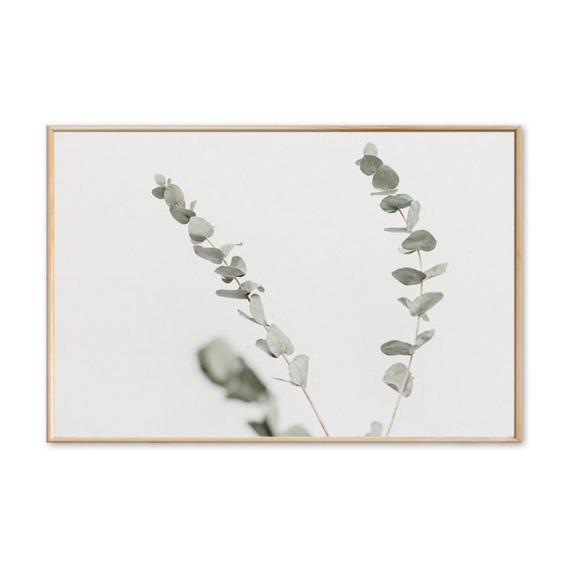 Modern Plants Leaves King Protea Flowers  - Canvas Wall Art Painting | Bowlift