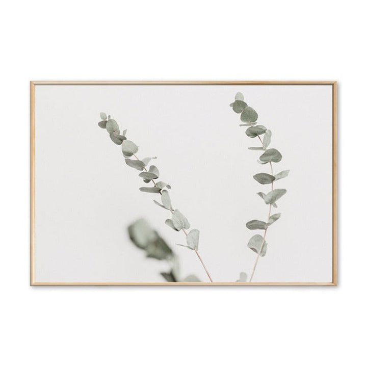 Modern Plants Leaves King Protea Flowers  - Canvas Wall Art Painting | Bowlift