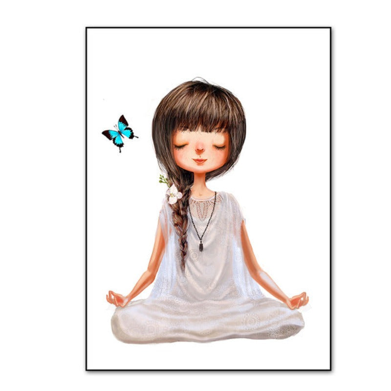 Lovely Yoga Girl Poster - Canvas Wall Art Painting | Bowlift