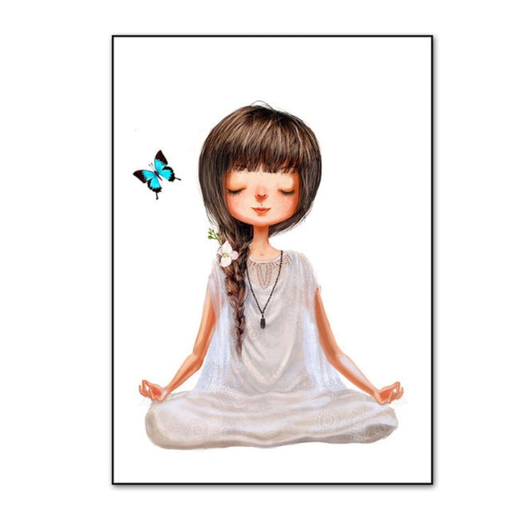 Lovely Yoga Girl Poster - Canvas Wall Art Painting | Bowlift