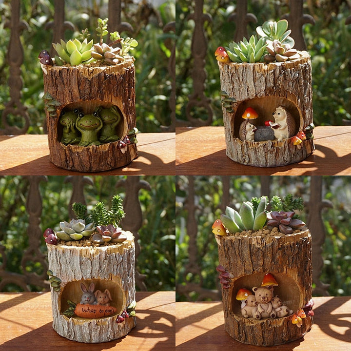 Creative Animal Life Resin Flower Pots | Bowlift