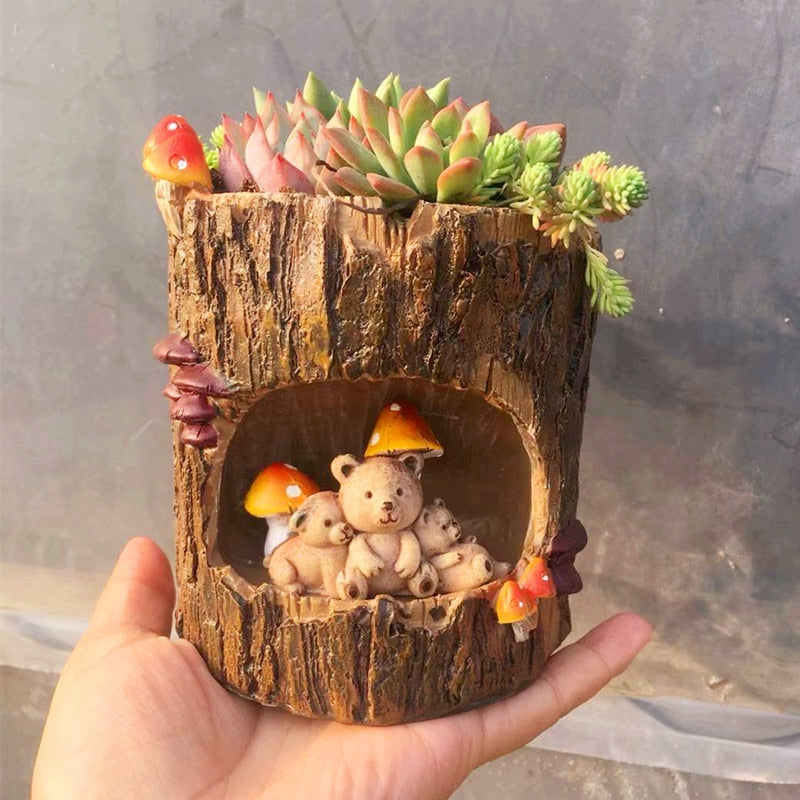 Creative Animal Life Resin Flower Pots | Bowlift